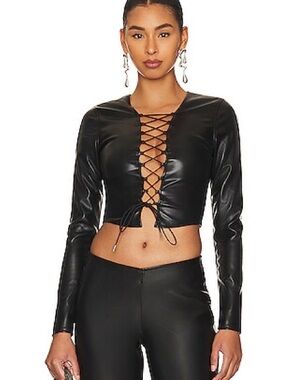 AFRM x REVOLVE Aida Top & pants set in Noir